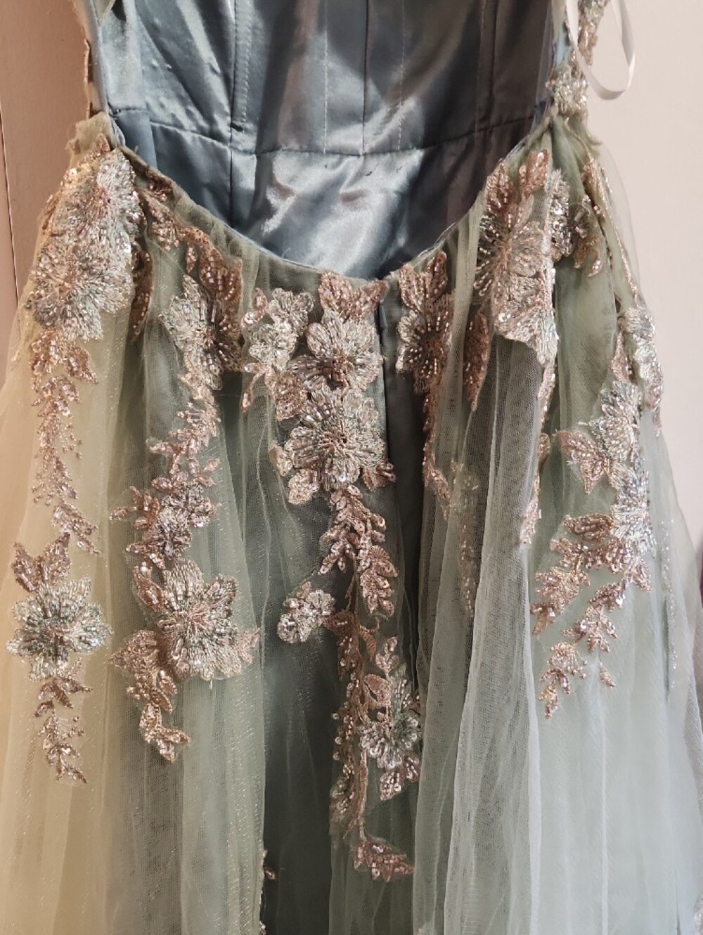 Colette Mon Cheri Women's  Satin Cotillion Evening Ball Cocktail Dress Sz 4 - Picture 6 of 16